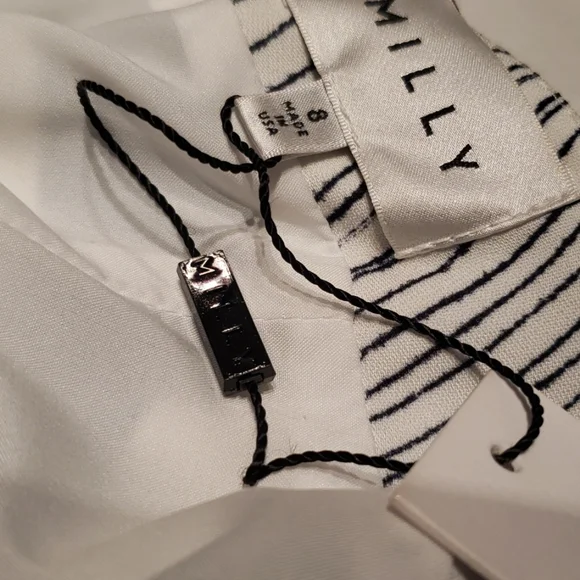 MILLY NEW Dress Striped ColorBlock Sheath Back Zip Women's 8 USA Sexy! - Picture 11 of 14